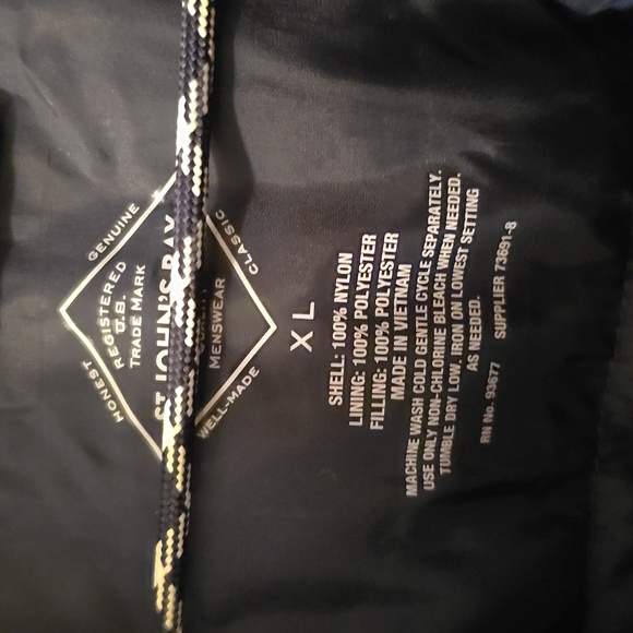 ST. JOHN'S BAY BRAND MEN'S BAVY BLUE ZIPPERED COAT SIZE XL - Picture 4 of 14